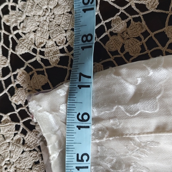 Retro Silk Skirt Floral Shark Bite Hem Lined Romantic Fairy Core SZ: 14 - Picture 4 of 7